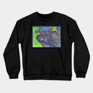 Girl and Hippogriff Crewneck Sweatshirt